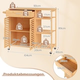 thumbnail of COSTWAY legno bambù carrello cucina armadio cucina con ruote carrello rotolare con cassetto