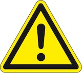 thumbnail of Dreifke® Minisymbol Warnung vor einer Gefahrenstelle, Folie, selbstklebend, Höhe 12mm, 30/Bogen