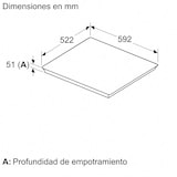 thumbnail of Vitrocerámica inducción Bosch PIJ631HC1E 3 zonas cocción ancho 60 cm