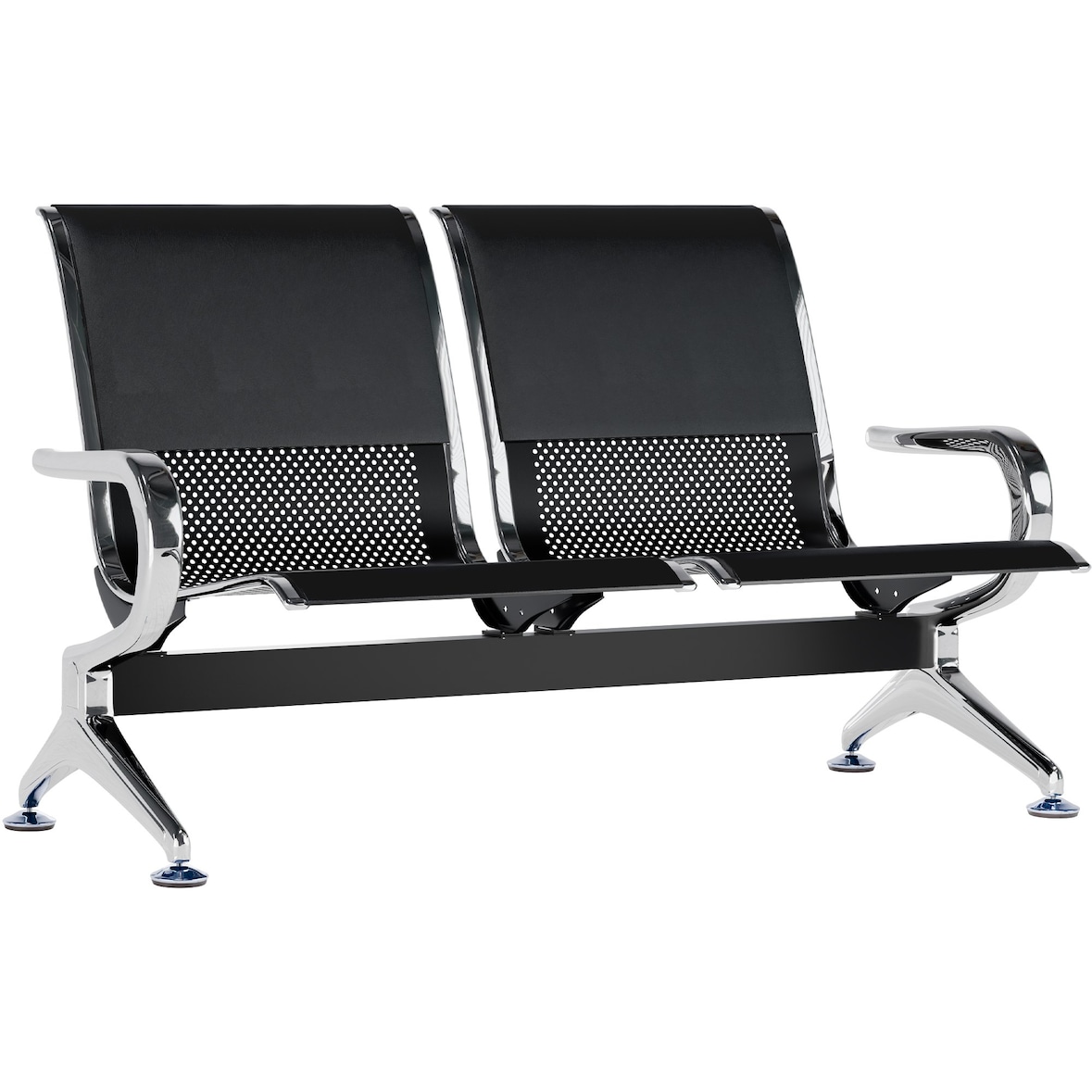 Banc d'attente Airport similicuir Noir / Noir/2 places