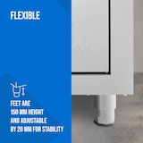 thumbnail of Royal Catering - Royal Catering Armoire INOX Cuisine Professionnelle 60 x 70 x 180 cm, capacité 400 kg, étagères réglables, Porte avec charnières