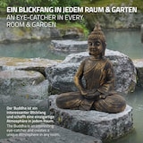 thumbnail of ECD Germany Buddha Figur 50 cm Bronze Polyresin Wetterfest Sitzend Feng Shui Statue Dekofigur Gartenfigur Innen Außen