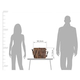 thumbnail of Greenburry Umhängetasche Leder braun Vintage Messenger Schultertasche Herren 36x31cm
