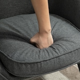 thumbnail of Loungesessel Polstersessel Akzentstuhl 65x71x75 cm Grau mit tiefem Sitz, abnehmbarem waschbarem Sitzkissen, Massivholzfüßen