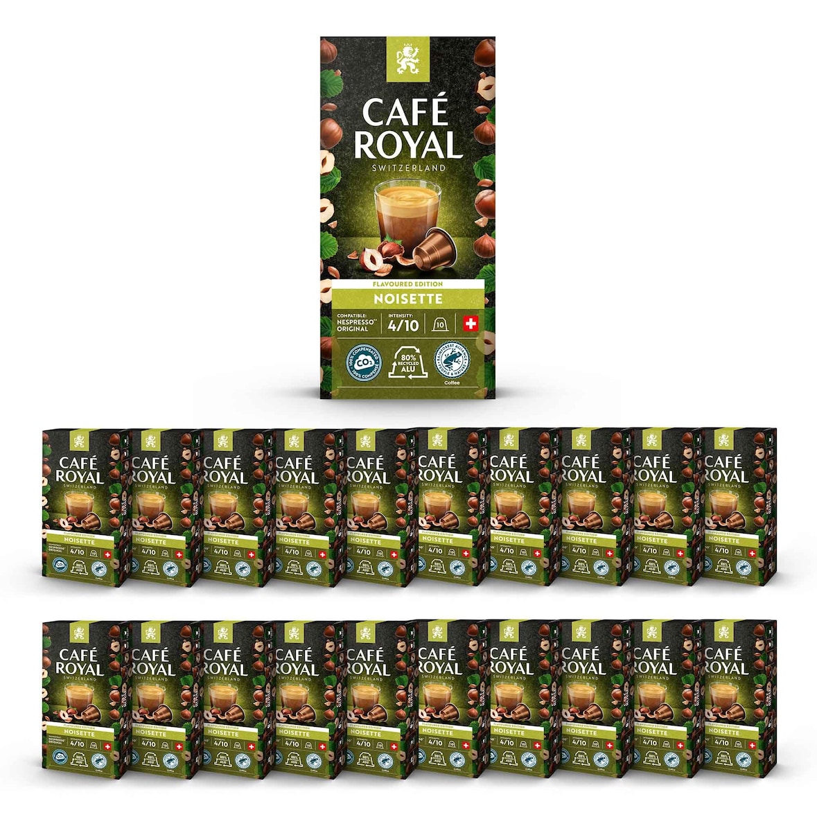 Café en Capsules Aluminium - Café Royal Pro | 200 Dosettes - Compatibles avec les Machines à café Nespresso®* Alu à usage Domestique - SAVEUR NOISETTE