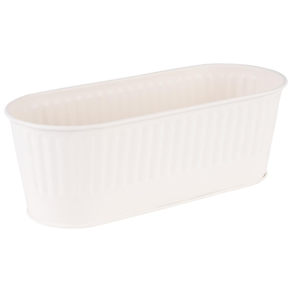 APS Besteckbehälter / Korb 29,5 x 12 cm, H: 10 cm 18/0 Edelstahl, weiß