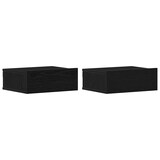 thumbnail of vidaXL Nachtkastjes zwevend 2 st 40x32x15 cm bewerkt hout zwart eiken
