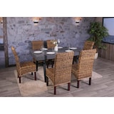 thumbnail of Lote de 6 sillas de comedor silla de mimbre M69 silla BALI mimbre plátano ~ light, sin cojines