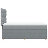 thumbnail of vidaXL Boxspringbett mit Matratze Hellgrau 80x200 cm Stoff