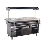 thumbnail of Combisteel Büfett-Theke für 4xGN1/1 aus Mahagoni/Edelstahl  1500x700x1400mm