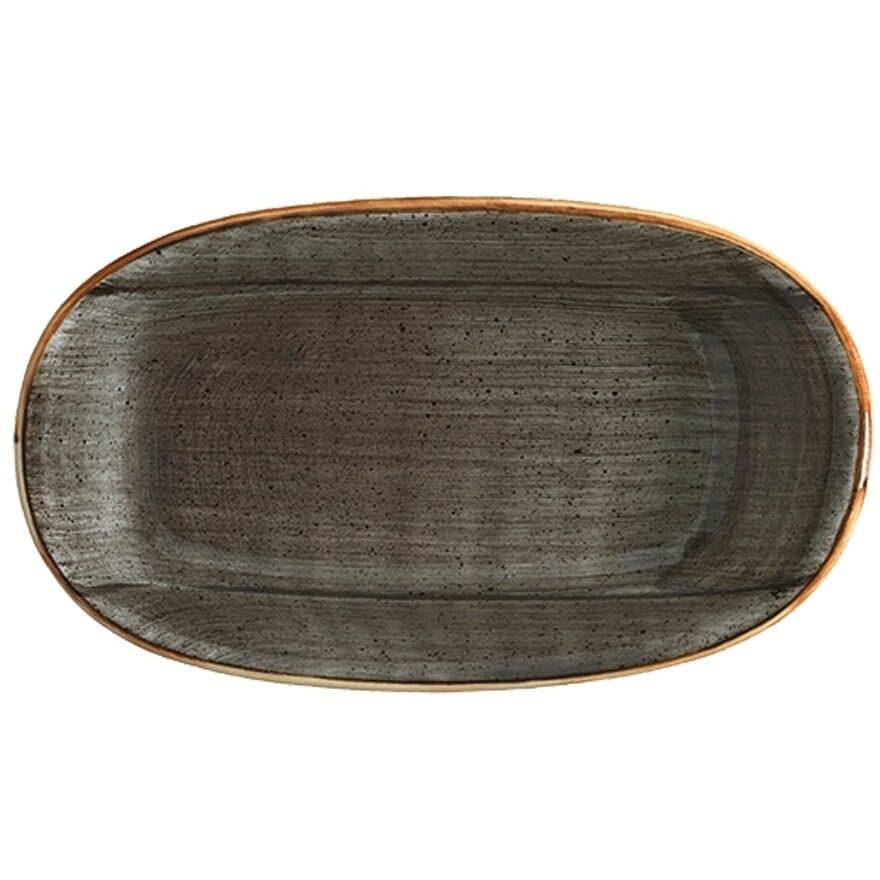 12 x Aura Space Gourmet Platte oval 19x11cm * - Bonna  Premium Porcelain
