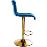 thumbnail of CHEFGASTRO Barhocker MAUI Samt G HxBxT 83x39x36cm Samt Blau Barstuhl