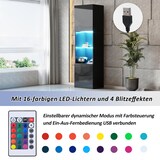 thumbnail of Hochglanz Vitrine Schwarz 45x35x160 cm LED Glasregal Aufbewahrungsschrank Wohnzimmer Schlafzimmer Büro modernes Design