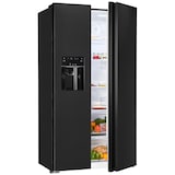 thumbnail of Exquisit Side by Side SBS520-CF-040E inoxlook-az | 513 L Volumen | Side by Side Kühlschrank mit Eiswürfelspender | Wassertank | Kühlschrank schwarz