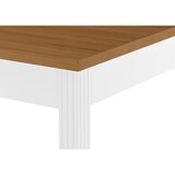 thumbnail of Zweifarbiger Tisch 80x120 Esstisch Tischplatte Eichefarben weiße Beine Massivholz 90.70-51CE