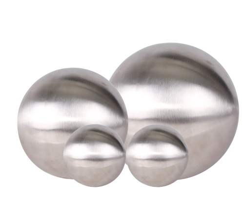 Lex 4er Set Dekokugeln Schwimmkugeln edelstahl matt gebürstet Gartendeko