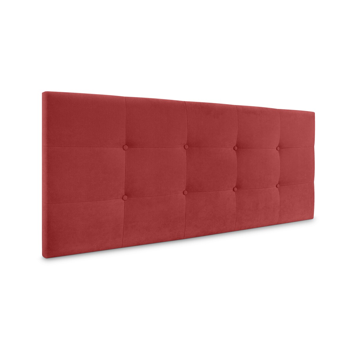 DHOME Cabecero Capitone Tapizado Tela Acualine 8cm de Grosor Cabezal de Cama Acolchado Dormitorio Tela Rojo 145x60cm