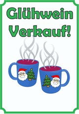 thumbnail of Glühwein Verkaufsschild Schild Hochkant A0 (841x1189mm)