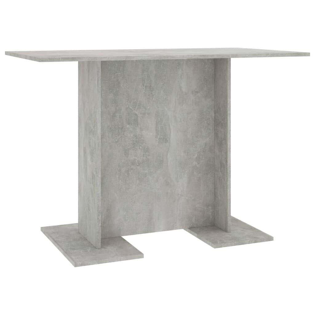 vidaXL Esstisch Betongrau 110 x 60 x 75 cm Spanplatte