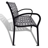 thumbnail of vidaXL Gartenbank 125 cm Stahl und WPC Schwarz