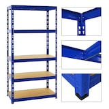 thumbnail of PROREGAL Kellerregal Fast Tiger | HxBxT 180x90x45 cm |  Fachlast 265kg | Blau | Stecksystem Lagerregal Regalsystem