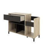 thumbnail of Meuble rangement vinyle -   - Platine - Style urbain - Décor chene - Noir - L 115 x P 40 x H 81 cm GAMI
