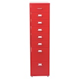 thumbnail of Rollcontainer Boston T851, Schubladenschrank Stahlschrank, 110x28x41cm 8 Schubladen ~ rot
