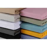 thumbnail of DoubleDry Hoeslaken Jersey 180 x 200 cm - 100% katoen - okergeel