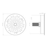 thumbnail of BieTal® Tropfschale Tropfkasten Edelstahl rund 13,2cm mit Lochplatte zum Einlassen