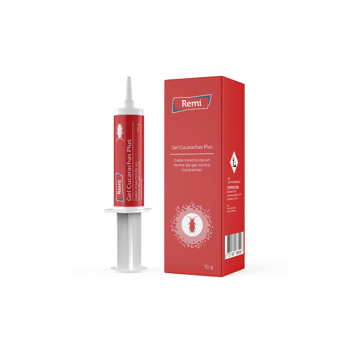 Remi Hogar Gel Cucarachas Plus 10 gr | Veneno para cucarachas | Insecticida Elimina cucarachas | Efectivo contra Todo Tipo de cucarachas