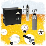 thumbnail of Komplett Set Zapfanlage, Bierzapfanlage AS-40, 2-leitig, Durchlaufkühler, Nasskühler - Untertheke, inkl. Schanksäule, Kombi,Dreikant