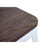 thumbnail of Set van 6 krukken HWC-A73 incl. houten zitting, metalen kruk zitting kruk, metalen industrieel ontwerp stapelbaar ~ wit