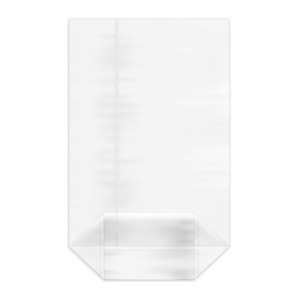 VEPATIM 100 Kreuzbodenbeutel hochtransparent 160 x 270 + 65mm mit verschweißtem Boden