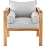 thumbnail of tectake Cadeira de jardim Boka, madeira envernizada, capacidade de carga aprox. 120 kg - Castanho