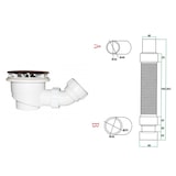 thumbnail of AICA Mampara de ducha curva corredera,gris mate 80x80x185cm+plato de ducha 80x80x3cm