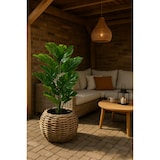 thumbnail of Esfera de Maceta Seca de Ratán - ø 45 x 34 cm - Jardinera Redonda - Macetas de Interior - Cestas para Plantas - Soporte para Plantas - Gris