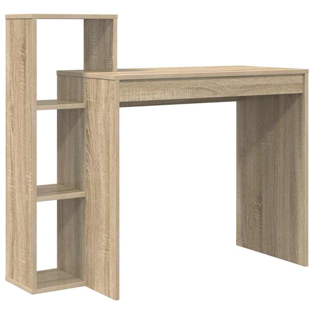 Scrivania in rovere Sonoma 100 x 40 x 90 cm in derivati \u200b\u200bdel legno modello Vega ProDesk Elegance