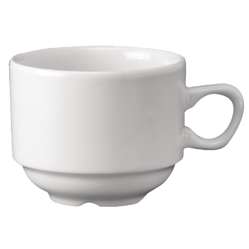 Churchill Tazas de Té Apilables Nova Blancas 210ml - Juego de 24