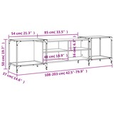 thumbnail of Helloshop26 - Multimedia-TV-Ständer TV-Regal TV-Schrank Esszimmer Wohnzimmer Schlafzimmer Eiche 203 x 37 x 50 cm braunes 02_0027208