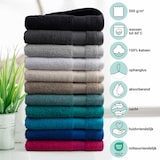 thumbnail of DoubleDry Handdoeken 6 st 50x100 cm - 100% katoen 500 g/m2 - denimblauw