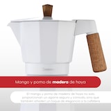 thumbnail of BERGNER Naturally - Cafetera para 6 Tazas en Aluminio blanco con mango de madera