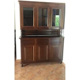 thumbnail of shopinnovativo -Cristalliera 6 ante 3 cassetti arte povera in legno massello e mdf con rifinitura in noce 150x43x218 H