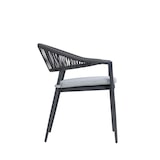 thumbnail of METRO PROFESSIONAL Stapelstoel met armleuningen, incl. kussen, staal/polyrattan/polyester, grijs