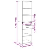 thumbnail of Helloshop26 - Buffet Sideboard Kommode Kleiderschrank Aufbewahrungsmöbel Organizer Küche Wohnzimmer Lounge hohe Sonoma-Eiche 50 x 02_0035373