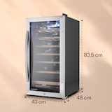 thumbnail of Klarstein Vinamour 26 Uno Weinkühlschrank 26 Flaschen 88 Liter Edelstahl LED Edelstahl