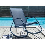 thumbnail of Rocking chair en acier epoxy Noa Bleu Alizé