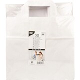 thumbnail of PAPSTAR 400 Tragetaschen, Papier 25 cm x 26 cm x 17 cm weiss mit Tragegriff