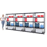 thumbnail of PROREGAL Mega Deal | 4x Schwerlastregal Steel Eagle | HxBxT 180x100x40 cm | Fachlast 130kg | Schwarz | Garagenregal, Lagerregal, Werkstattregal