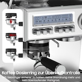 thumbnail of Espressomaschine mit Mahlwerk 2050 W – Siebträgermaschine 20 Bar, Profi Milchaufschäumer, Barista-Zubehör, 25 Mahlgrade, 1,6 L Wassertank