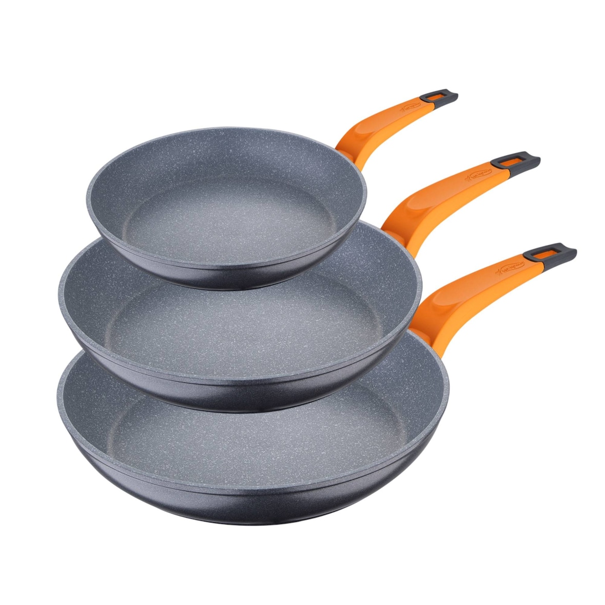 San Ignacio - Juego de 3 Sartenes Ø20/26/28cm en Aluminio Forjado Apto Inducción LAVA